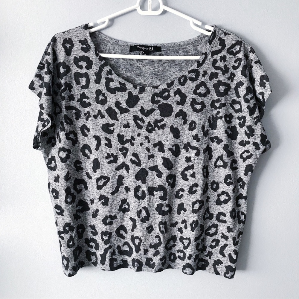 Forever 21 Grey Leopard Tee
